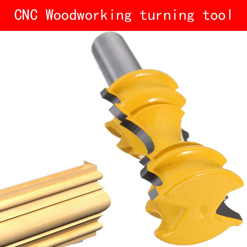 CNC 목공 터닝 도구 YG6X 텅스텐 스틸 합금 밀링 커터 CNC 가공 목재 라인 1/2 * 1-1/8 * 2